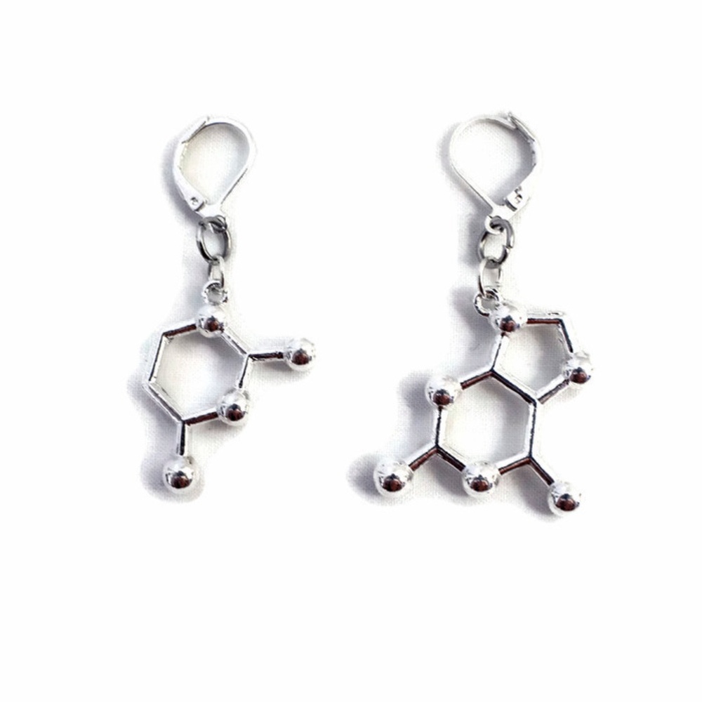 Guanine and Cytosine GC Science Molecule Earrings